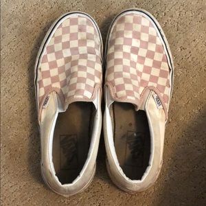 Pink checkered vans